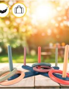 MalPlay Joc de precizie pentru copii Arunca Inelele cu baza 40cm si 5 inele cu diametru 15cm din plastic multicolor