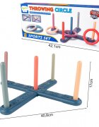 MalPlay Joc de precizie pentru copii Arunca Inelele cu baza 40cm si 5 inele cu diametru 15cm din plastic multicolor