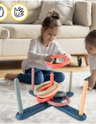 MalPlay Joc de precizie pentru copii Arunca Inelele cu baza 40cm si 5 inele cu diametru 15cm din plastic multicolor