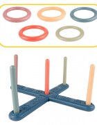 MalPlay Joc de precizie pentru copii Arunca Inelele cu baza 40cm si 5 inele cu diametru 15cm din plastic multicolor