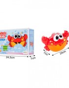 MalPlay Jucarie baie pentru copii model crab muzical generator de spuma dimensiune 24 x 7 x 16cm culoare red