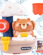 MalPlay Jucarie de baie interactiva cu mecanism de functionare pe baza de apa fara baterii cu ventuze de fixare dimensiune 19 x 13 x 22 cm model Teddy Bear