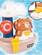 MalPlay Jucarie de baie interactiva cu mecanism de functionare pe baza de apa fara baterii cu ventuze de fixare dimensiune 19 x 13 x 22 cm model Teddy Bear