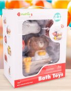 MalPlay Jucarie de baie interactiva cu mecanism de functionare pe baza de apa fara baterii cu ventuze de fixare dimensiune 19 x 13 x 22 cm model Teddy Bear