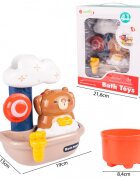 MalPlay Jucarie de baie interactiva cu mecanism de functionare pe baza de apa fara baterii cu ventuze de fixare dimensiune 19 x 13 x 22 cm model Teddy Bear