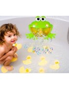 MalPlay Jucarie de baie pentru copii cu difuzor de spuma lumini si 12 melodii Bubble Frog 23cm