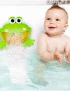 MalPlay Jucarie de baie pentru copii cu difuzor de spuma lumini si 12 melodii Bubble Frog 23cm