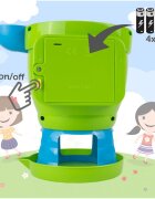 MalPlay Jucarie generatoare de baloane din sapun cu baterii 8 orificii de redare si lichid inclus Blue Barrel
