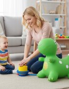 MalPlay Jucarie gonflabila de sarit pentru copii Green Dino inaltime 49cm cu pompa inclusa