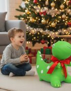 MalPlay Jucarie gonflabila de sarit pentru copii Green Dino inaltime 49cm cu pompa inclusa