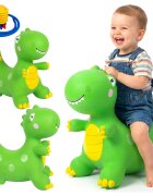 MalPlay Jucarie gonflabila de sarit pentru copii Green Dino inaltime 49cm cu pompa inclusa