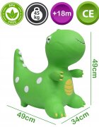MalPlay Jucarie gonflabila de sarit pentru copii Green Dino inaltime 49cm cu pompa inclusa
