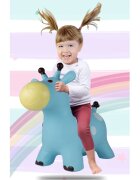 MalPlay Jucarie gonflabila din cauciuc de sarit pentru copii cu pompa inclusa utilizare versatila portabila dimensiune 46 x 55 x 25 cm blue giraffe