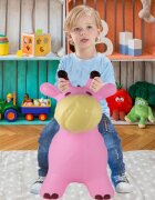 MalPlay Jucarie gonflabila din cauciuc de sarit pentru copii cu pompa inclusa utilizare versatila portabila dimensiune 46 x 55 x 25 cm pink giraffe