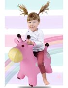 MalPlay Jucarie gonflabila din cauciuc de sarit pentru copii cu pompa inclusa utilizare versatila portabila dimensiune 46 x 55 x 25 cm pink giraffe
