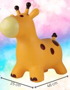 MalPlay Jucarie gonflabila din cauciuc de sarit pentru copii cu pompa inclusa utilizare versatila portabila dimensiune 46 x 55 x 25 cm yellow giraffe
