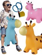 MalPlay Jucarie gonflabila din cauciuc de sarit pentru copii cu pompa inclusa utilizare versatila portabila dimensiune 46 x 55 x 25 cm yellow giraffe