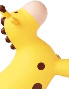 MalPlay Jucarie gonflabila din cauciuc de sarit pentru copii cu pompa inclusa utilizare versatila portabila dimensiune 46 x 55 x 25 cm yellow giraffe