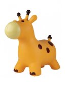 MalPlay Jucarie gonflabila din cauciuc de sarit pentru copii cu pompa inclusa utilizare versatila portabila dimensiune 46 x 55 x 25 cm yellow giraffe