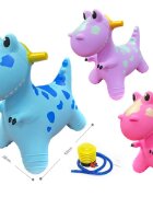 MalPlay Jucarie gonflabila pentru copii Blue Dino din cauciuc rezistent cu pompa inclusa dimensiune 50 x 52 x 26 cm