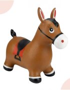 MalPlay Jucarie gonflabila pentru copii Brown Horse din cauciuc rezistent cu pompa inclusa dimensiune 55 x 48 x 27 cm
