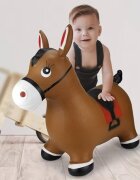 MalPlay Jucarie gonflabila pentru copii Brown Horse din cauciuc rezistent cu pompa inclusa dimensiune 55 x 48 x 27 cm