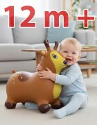 MalPlay Jucarie gonflabila pentru copii Brown Reindeer din cauciuc rezistent cu pompa inclusa dimensiune 50 x 52 x 26 cm