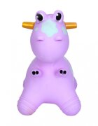 MalPlay Jucarie gonflabila pentru copii Purple Dino din cauciuc rezistent cu pompa inclusa dimensiune 50 x 52 x 26 cm