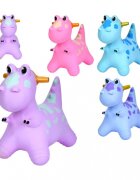 MalPlay Jucarie gonflabila pentru copii Purple Dino din cauciuc rezistent cu pompa inclusa dimensiune 50 x 52 x 26 cm