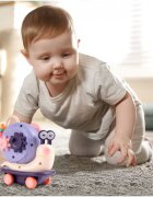 MalPlay Jucarie interactiva pentru copii Funny Snail fixare cu ventuza dimensiune 16.5 x 12.5 x 8 cm