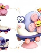 MalPlay Jucarie interactiva pentru copii Funny Snail fixare cu ventuza dimensiune 16.5 x 12.5 x 8 cm