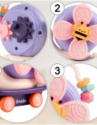 MalPlay Jucarie interactiva pentru copii Funny Snail fixare cu ventuza dimensiune 16.5 x 12.5 x 8 cm