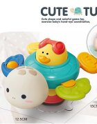 MalPlay Jucarie pentru baie cu ventuza de fixare efecte sonore stimulare senzoriala dimensiune 10 x 12.5 x 15 cm Cute Turtle