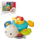 MalPlay Jucarie pentru baie cu ventuza de fixare efecte sonore stimulare senzoriala dimensiune 10 x 12.5 x 15 cm Cute Turtle