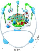 MalPlay Jumper interactiv pentru copii Blue cu sunete lumini si scaun rotativ 360