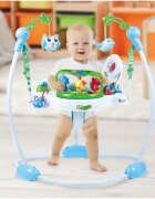MalPlay Jumper interactiv pentru copii Blue cu sunete lumini si scaun rotativ 360