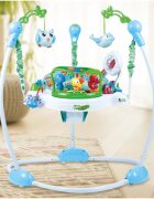 MalPlay Jumper interactiv pentru copii Blue cu sunete lumini si scaun rotativ 360