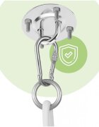 MalPlay Kit de montare monopunct pe tavan pentru leagan cocon copii Nesto cu accesorii incluse