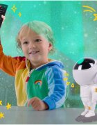 MalPlay Lampa de veghe pentru copii cu 8 moduri de proiectie LED rotire 360 si telecomanda inclusa functie cronometru Astronaut Interstelar