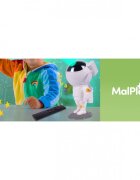 MalPlay Lampa de veghe pentru copii cu 8 moduri de proiectie LED rotire 360 si telecomanda inclusa functie cronometru Astronaut Interstelar