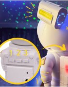 MalPlay Lampa de veghe pentru copii cu 8 moduri de proiectie LED rotire 360 si telecomanda inclusa functie cronometru Astronaut Interstelar