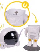 MalPlay Lampa de veghe pentru copii cu 8 moduri de proiectie LED rotire 360 si telecomanda inclusa functie cronometru Astronaut Interstelar