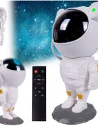 MalPlay Lampa de veghe pentru copii cu 8 moduri de proiectie LED rotire 360 si telecomanda inclusa functie cronometru Astronaut Interstelar