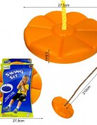 MalPlay Leagan pentru copii diametru disc 27.5cm din plastic funie 210 cm Blue Flower