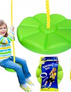 MalPlay Leagan pentru copii diametru disc 27.5cm din plastic funie 210 cm Green Flower