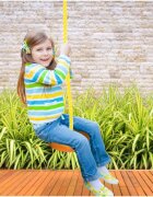MalPlay Leagan pentru copii diametru disc 27.5cm din plastic funie 210 cm Green Flower