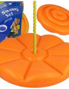 MalPlay Leagan pentru copii diametru disc 27.5cm din plastic funie 210 cm Orange Flower
