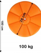 MalPlay Leagan pentru copii diametru disc 27.5cm din plastic funie 210 cm Orange Flower