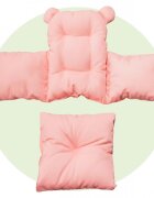 MalPlay Leagan suspendat pentru bebelusi Malo Pink cu pernute confortabile si centuri de siguranta din panza bumbac design versatil varsta 12-36 luni maxim 60 kg