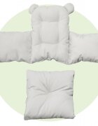MalPlay Leagan suspendat pentru bebelusi Malo Wave Grey cu pernute confortabile si centuri de siguranta din panza bumbac design versatil varsta 12-36 luni maxim 60 kg